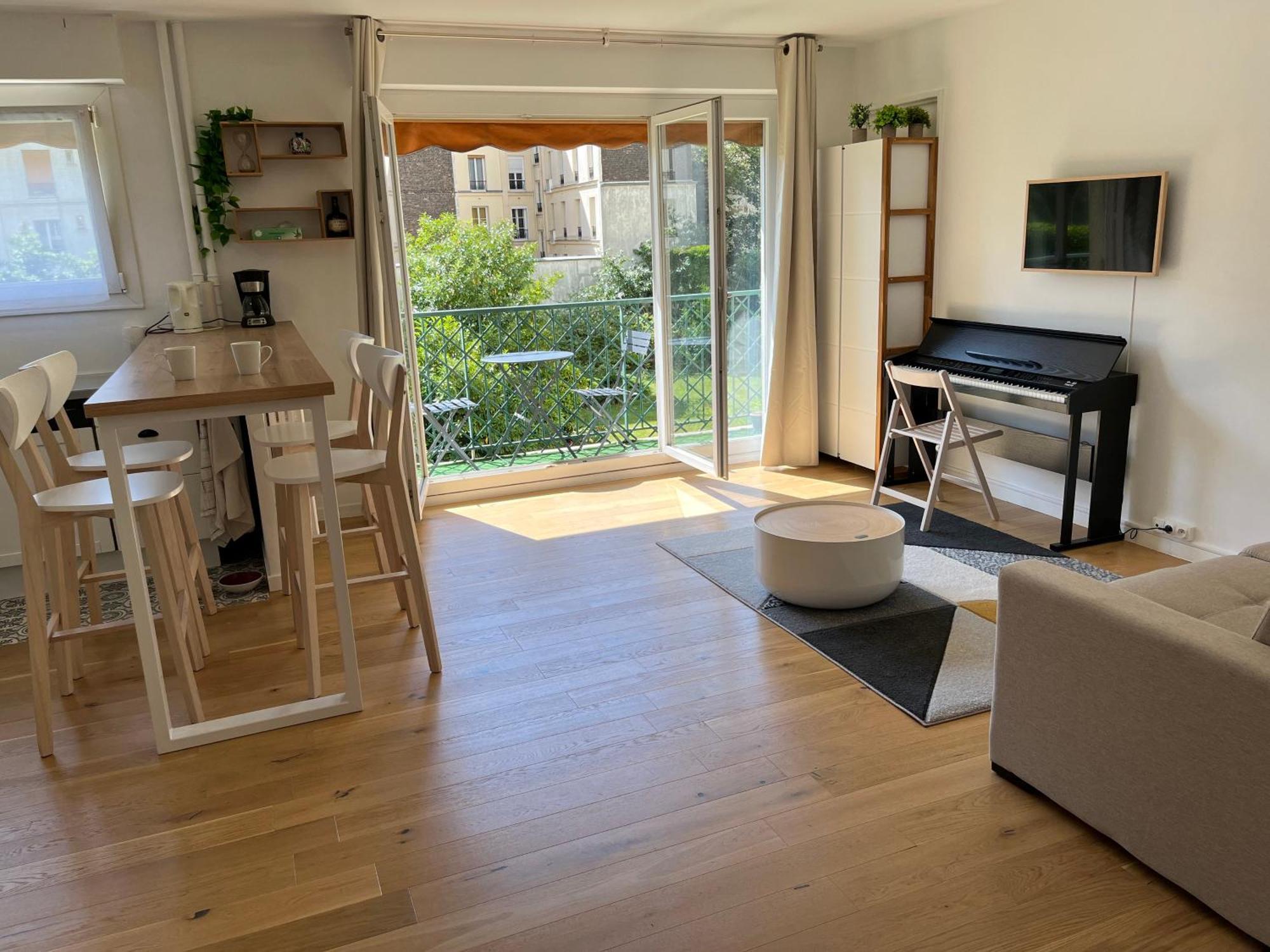 Superbe Appartement Avec Belle Vue Jardin Paris Ngoại thất bức ảnh